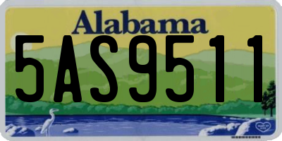 AL license plate 5AS9511