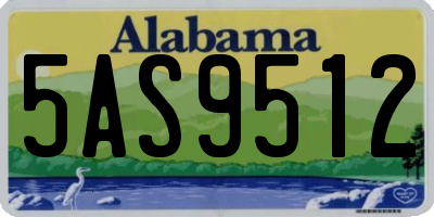 AL license plate 5AS9512