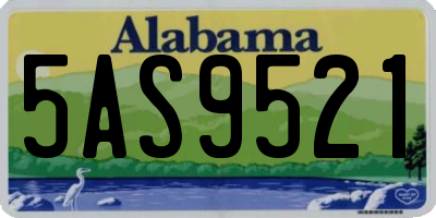 AL license plate 5AS9521