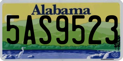 AL license plate 5AS9523