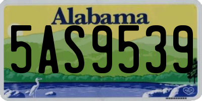 AL license plate 5AS9539