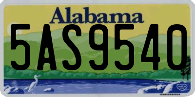 AL license plate 5AS9540