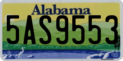 AL license plate 5AS9553