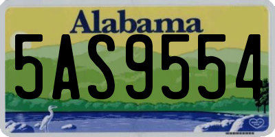 AL license plate 5AS9554