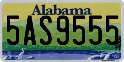 AL license plate 5AS9555