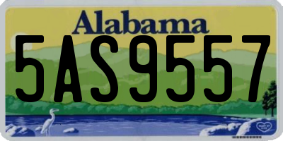 AL license plate 5AS9557