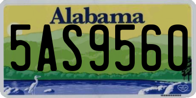 AL license plate 5AS9560