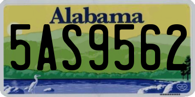 AL license plate 5AS9562