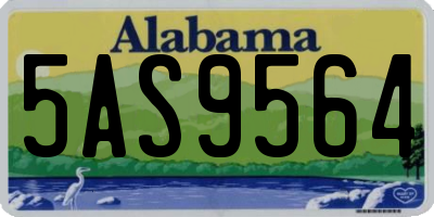 AL license plate 5AS9564