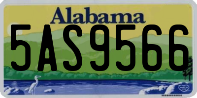 AL license plate 5AS9566