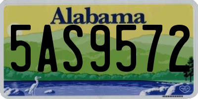 AL license plate 5AS9572