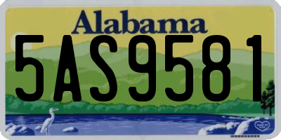 AL license plate 5AS9581