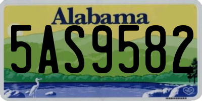 AL license plate 5AS9582