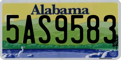 AL license plate 5AS9583
