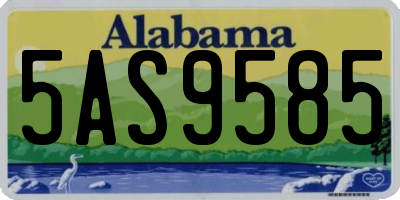 AL license plate 5AS9585