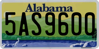 AL license plate 5AS9600