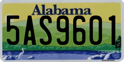 AL license plate 5AS9601