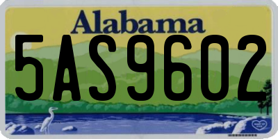 AL license plate 5AS9602