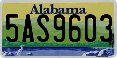 AL license plate 5AS9603
