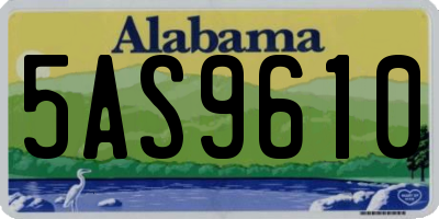 AL license plate 5AS9610