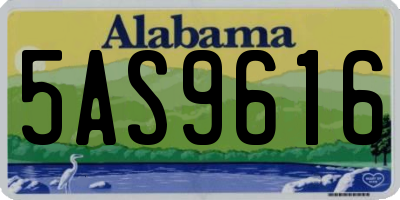 AL license plate 5AS9616