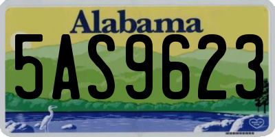 AL license plate 5AS9623
