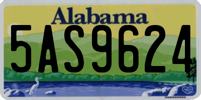 AL license plate 5AS9624