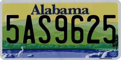 AL license plate 5AS9625