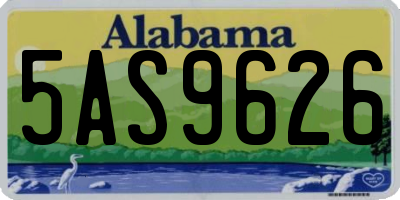 AL license plate 5AS9626