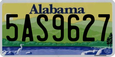 AL license plate 5AS9627