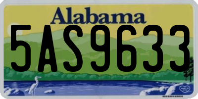 AL license plate 5AS9633