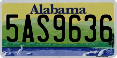AL license plate 5AS9636