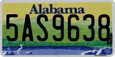 AL license plate 5AS9638