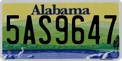 AL license plate 5AS9647