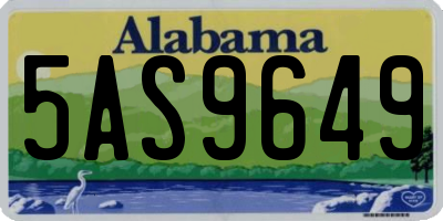AL license plate 5AS9649