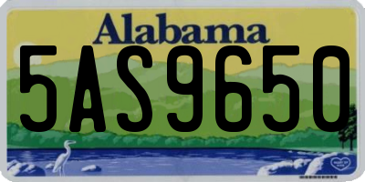 AL license plate 5AS9650
