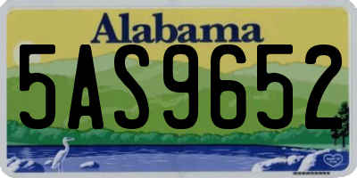 AL license plate 5AS9652