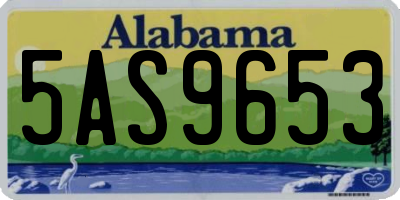 AL license plate 5AS9653