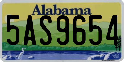 AL license plate 5AS9654