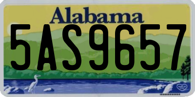 AL license plate 5AS9657