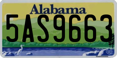 AL license plate 5AS9663