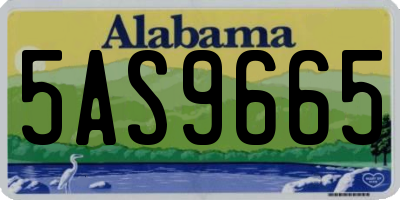AL license plate 5AS9665
