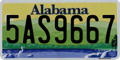 AL license plate 5AS9667