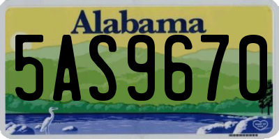AL license plate 5AS9670
