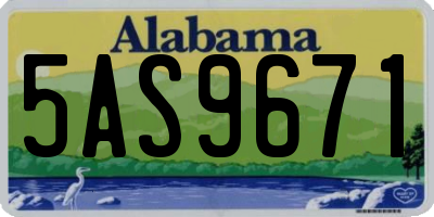 AL license plate 5AS9671