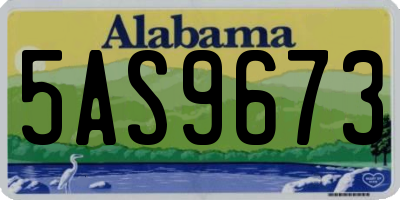 AL license plate 5AS9673
