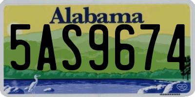 AL license plate 5AS9674