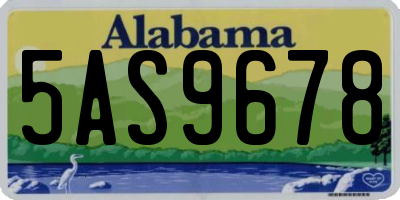 AL license plate 5AS9678