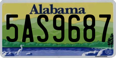 AL license plate 5AS9687