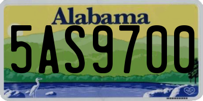 AL license plate 5AS9700